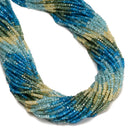 Natural Gradient Apatite Faceted Cube Beads Size 2mm 15.5" Strand
