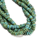 Blue Magnesite Turquoise Slice Discs Beads 10-11mm 13-14mm 17-18mm 15.5'' Strand