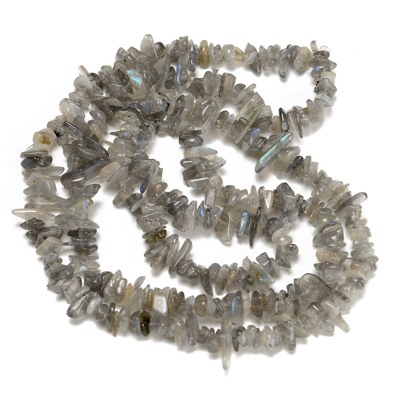 Natural Labradorite Irregular Pebble Nugget Chips Beads Size 7-8mm 32" Strand