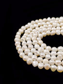 White Fresh Water Pearl Potato Shape Beads Size 5-6mm 13.5" Strand