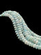 High Quality Natural Larimar Faceted Rondelle Beads Size 4x7.5mm 15.5'' Strand