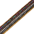 Natural Gray Hematite Hard Cut Faceted Round Beads Size 2mm 3mm 4mm 15.5" Strand