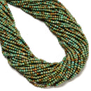 04 Natural Genuine Turquoise Smooth Round Beads 3-3.5mm 4.5-5mm 15.5" Strand