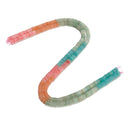 05-Multi-color Gemstone Smooth Rondelle Beads Size 2x6mm 15.5'' Strand