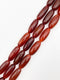 Natural Carnelian Smooth Rice Shape Beads Approx. 12x30mm 15.5" Strand