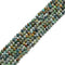 Natural Blue Turquoise Faceted Round Beads Size 4mm 15.5'' Strand