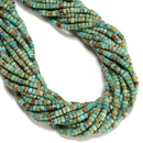 Natural Multi-color Turquoise Heishi Disc Beads Size 2.5x4mm 15.5" Strand