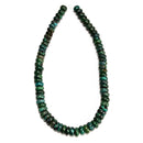 Natural Graduated Turquoise Smooth Rondelle Beads Size 9-12mm 15.5" Strand