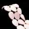 Natural Pink Queen Conch Shell Twist Oval Beads Size 17-26x25-34mm 15.5" Strand