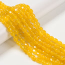 Yellow Dyed Jade Pebble Nugget Beads Size 8x10mm 15.5'' Strand