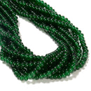 Emerald Green Color Dyed Jade Smooth Rondelle Beads Size 4x6mm 15.5'' Strand