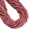 Natural Pink Petrified Rhodonite Faceted Round Beads Size 2mm 3mm 5mm 15.5" Strd