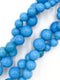 Dark Blue Magnesite Turquoise Graduated Smooth Round Beads Size 8-18mm 16" Strd