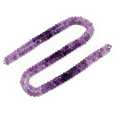Gradient Natural Amethyst Faceted Rondelle Beads Size 4x6mm 15.3" Strand