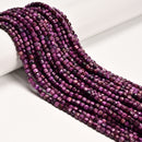 Natural American Purple Stone Faceted Cube Beads Size 4mm 15.5'' Strand