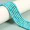 Blue Magnesite Turquoise Smooth Rondelle Beads Size 2.5x4mm 15.5'' Strand