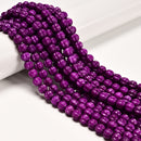 Sugilite Color Dyed Jade Carved Pumpkin Shape Beads Size 8mm 10mm 15.5" Strand