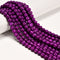 Sugilite Color Dyed Jade Carved Pumpkin Shape Beads Size 8mm 10mm 15.5" Strand