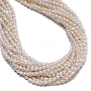 Natural White Fresh Water Pearl Baroque Shape Beads Size 4-5mm 5-6mm 15'' Strand