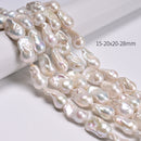 Grade AA Natural White Fresh Water Pearl Baroque Beads 13-15x18-25mm 16" Strand