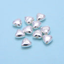 925 Sterling Silver Camber Heart Shape Beads Size 5mm 6 Pieces Per Bag