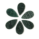 Natural Jadeite Jade Hand Hollow-Carved Teardrop Pendant 19x33mm Sold One Piece