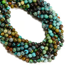 Gradient Natural Turquoise Smooth Round Beads Size 5-5.5mm 15'' Strand