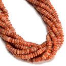Natural Sunstone Smooth Rondelle Beads Size 2-3x6-7mm 3-4x7-8mm 15.5" Strand