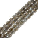 Gray Yellow Labradorite Smooth Oval Beads Size 8x10mm 8x12mm 10x14mm 15.5'' Strd