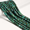 Natural Turquoise Smooth Rondelle Beads Size 3-4x8-9mm 16" Strand