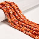 Natural Spiny Oyster Center Drill Pebble Nugget Chips Beads Size 7-8mm 16" Strd