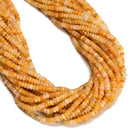 Natural Yellow Jade Faceted Rondelle Beads Size 2x4mm 15.5" Strand