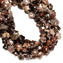 Natural Petrified Wood Five-Pointed Star Shape Beads Size 15mm 15.5" Strand