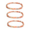 Natural Arusha Smooth Round Beaded Bracelet Size 5mm7.5'' Length 3 PCS Per Set