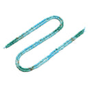 Gradient Turquoise Faceted Rondelle Beads Size 2x3mm 3x4mm 15'' Strand