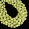 Lemon Color Dyed Jade Faceted Rice Beads Size 8x10mm 15.5'' Strand