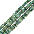 Blue Magnesite Turquoise Slice Discs Beads 10-11mm 13-14mm 17-18mm 15.5'' Strand
