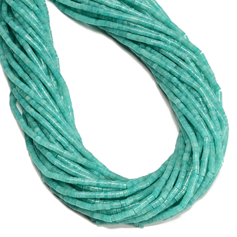 Natural Blue Amazonite Heishi Disc Beads Size 2x3mm 15.5'' Strand