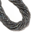 Natural Labradorite Smooth Round Beads Size 4-4.5mm 15.5'' Strand