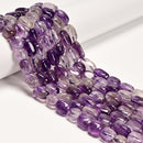 Natural Amethyst Irregular Rectangle Cube Beads 10x14mm 11x17mm 15.5" Strand