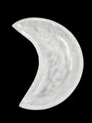 Selenite Crystal Crescent Moon Dish Charging Energy Bowl Approx 4x6" Inches