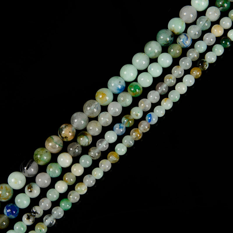 Natural Chrysocolla Smooth Round Beads Size 4mm 5mm 6mm 15.5'' Strand