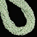 Natural Jade Smooth Rice Shape Beads Size 4x6mm 15" Strand