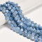 Aquamarine Color Dyed Jade Faceted Spiral Twist Beads Size 10mm 15.5'' Strand