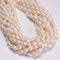 Fresh Water Pearl Ringed Rice Shape Beads Size 6x8mm 8x10mm 13.5'' Strand
