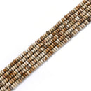 Natural Picture Jasper Smooth Rondelle Beads Size 2x4.5mm 15.5'' Strand