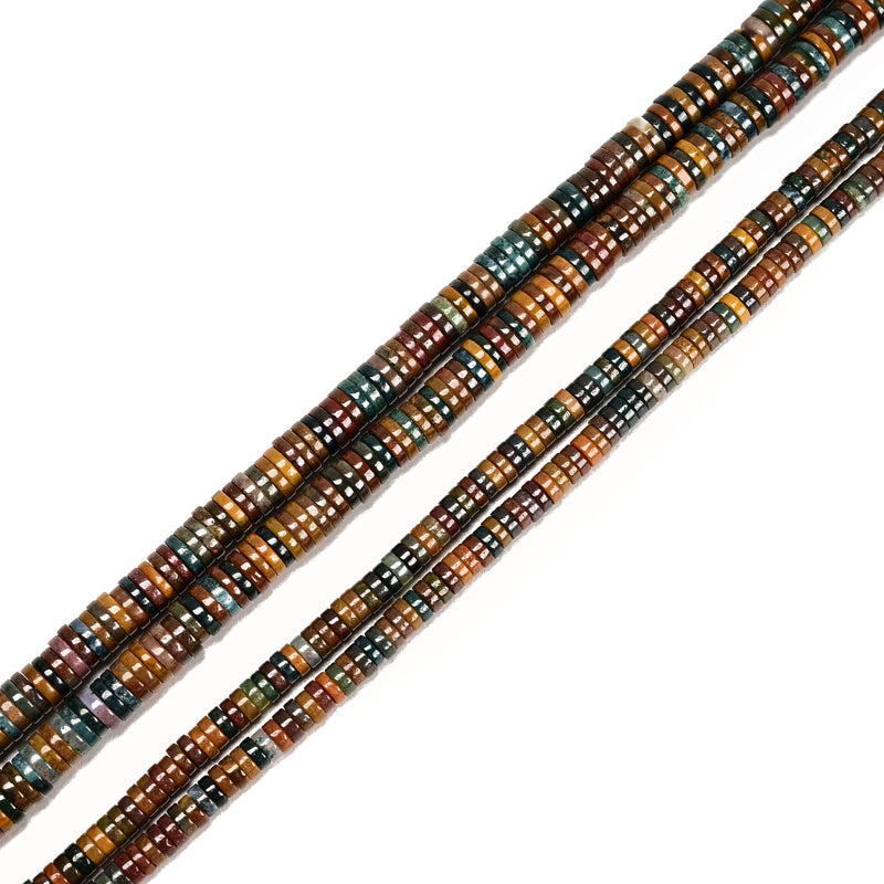 New Natural Ocean Jasper Heishi Disc Beads Size 1.5x4mm 1.5x6mm 15" Strand