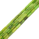 Grade A Natural Chrysoprase Rectangle Tube Beads Size 4x13mm 15.5'' Strand