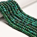 Natural Graduated Turquoise Smooth Rondelle Beads Size 3x8mm to 8x13mm 16" Strd