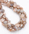 Coated Peach Moonstone Faceted Rectangle Shape Beads Size 10x15mm 15.5" Strand